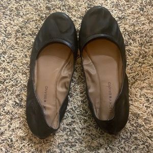 Lucky Brand leather black flats size 9.5 like new